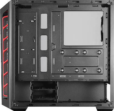 CoolerMaster MasterBox MB520 Midi Tower Κουτί Υπολογιστή με Πλαϊνό Παράθυρο Κόκκινο