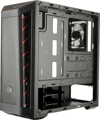 CoolerMaster Masterbox MB511 Midi Tower Κουτί Υπολογιστή με Πλαϊνό Παράθυρο Κόκκινο