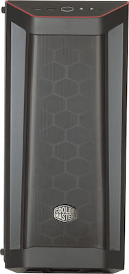 CoolerMaster Masterbox MB511 Midi Tower Κουτί Υπολογιστή με Πλαϊνό Παράθυρο Κόκκινο