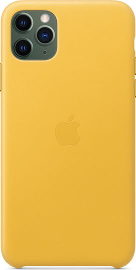 Apple Back Cover Leather Yellow (iPhone 11 Pro Max)