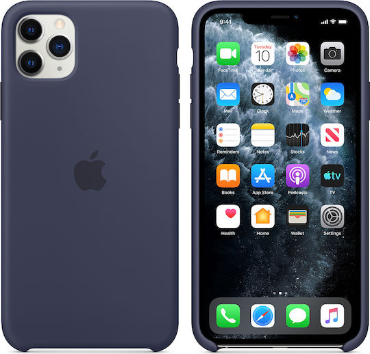 Apple Silicone Case Back Cover Σιλικόνης Μπλε (iPhone 11 Pro Max)