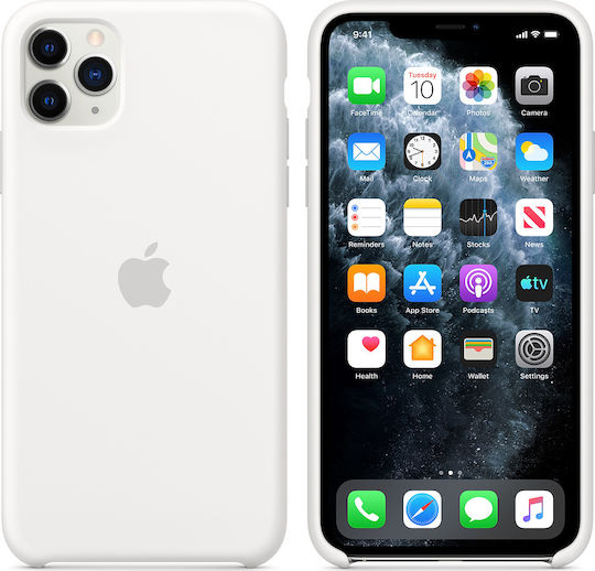 Apple Silicone Case Back Cover Σιλικόνης Λευκό (iPhone 11 Pro Max)