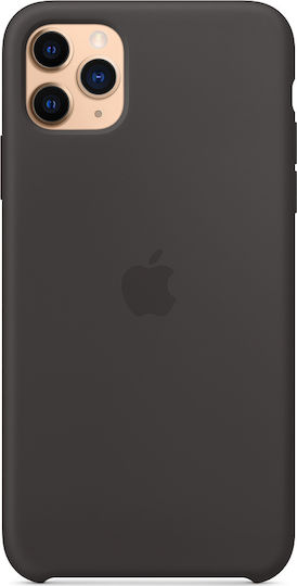 Apple Silicone Case Back Cover Σιλικόνης Μαύρο (iPhone 11 Pro Max)