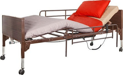 Mobiak Elektrisches Polyeder Krankenhausbett mit Rädern mit Geländer und Rädern 0808470