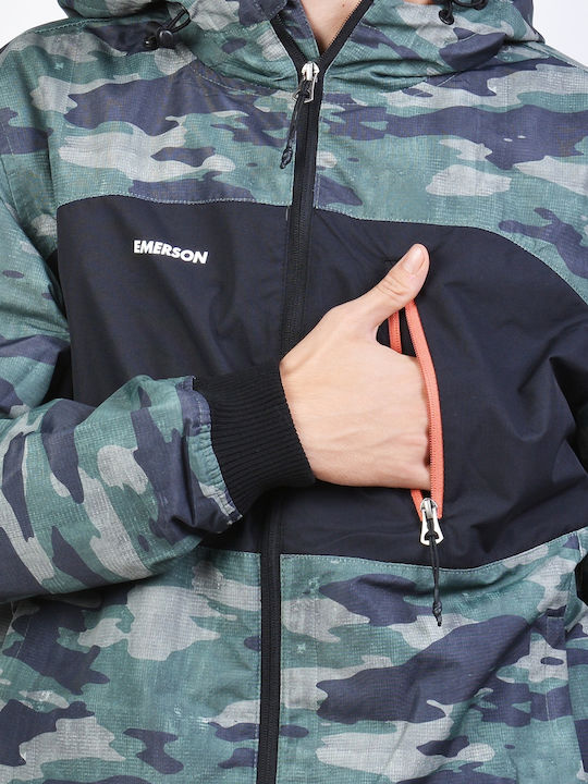 Geacă Iarnă Bomber Waterproof Camuflaj / Negru