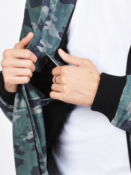 Geacă Iarnă Bomber Waterproof Camuflaj / Negru