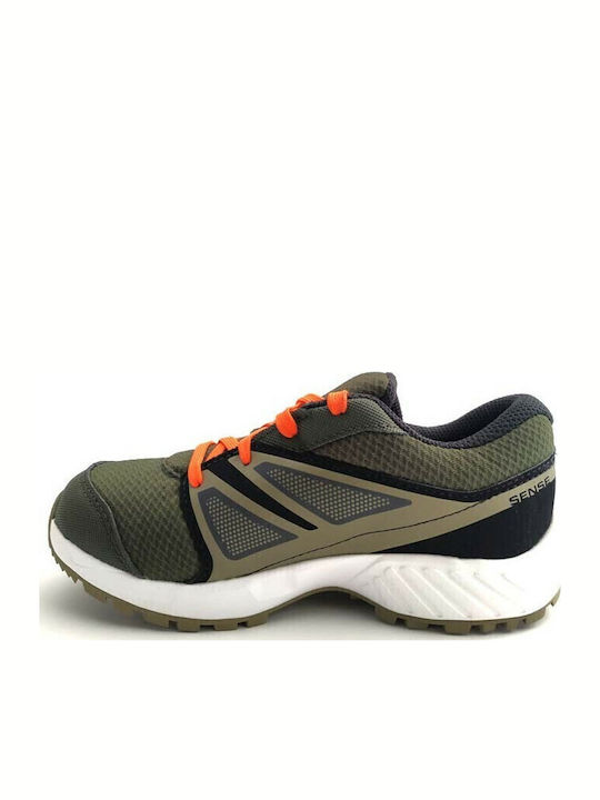 Sense CSWP Αδιάβροχα Αθλητικά Παιδικά Παπούτσια Running με Κορδόνια Χακί
