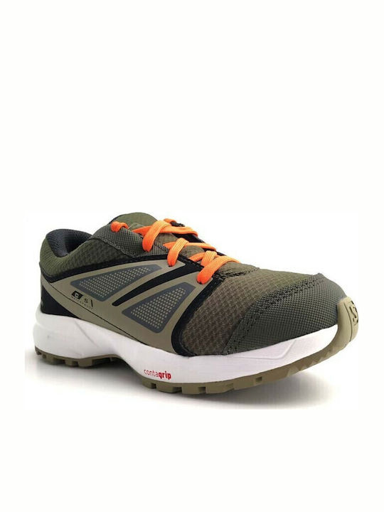 Sense CSWP Αδιάβροχα Αθλητικά Παιδικά Παπούτσια Running με Κορδόνια Χακί