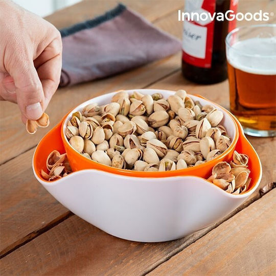 InnovaGoods Μπωλ Σερβιρίσματος Στρογγυλό Πλαστικό Πορτοκαλί 2τμχ