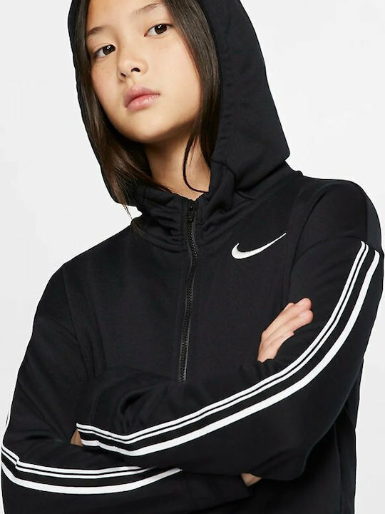 Nike Παιδική Ζακέτα Φούτερ Studio Μαύρη