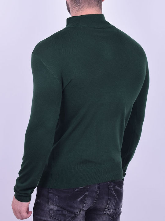 Turtleneck blouse knitted Green