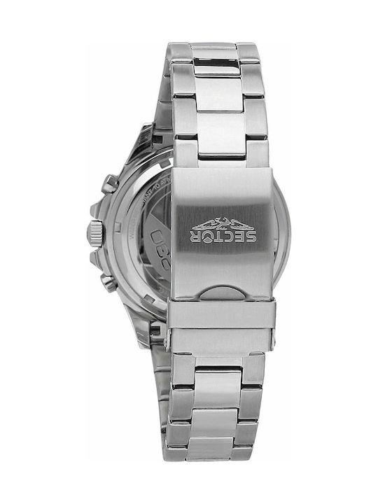 Sector 230 Chronograph Watch Chronograph Battery with Silver Metal Bracelet