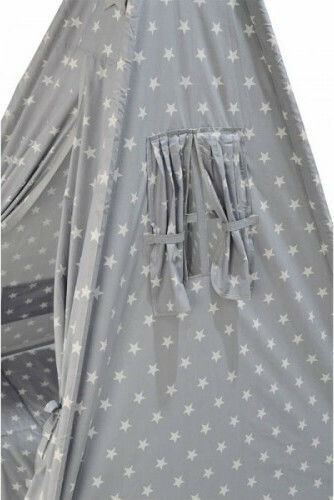 Bebe Stars Kids Indian Teepee Play Tent Stars Gray
