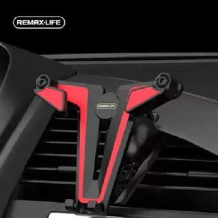 Remax Gravity Holder Поставка за Мобилен Телефон за Кола с регулируеми куки Червен