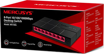 Mercusys MS108G Unmanaged L2 Switch with 8 Gigabit (1Gbps) Ethernet Ports