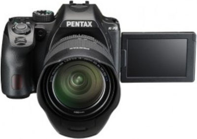 Pentax DSLR Φωτογραφική Μηχανή K-70 Crop Frame Kit (HD DA 18-50mm F4-5.6 DC WR RE) Black