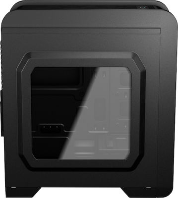 Aerocool QS-240 Midi Tower Κουτί Υπολογιστή με Πλαϊνό Παράθυρο Μαύρο