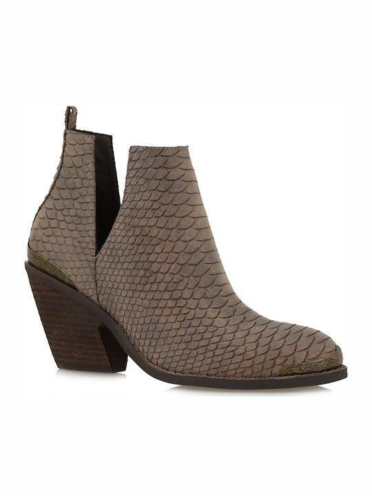 West 588 Women's Cowboy Boots with High Heel Brown