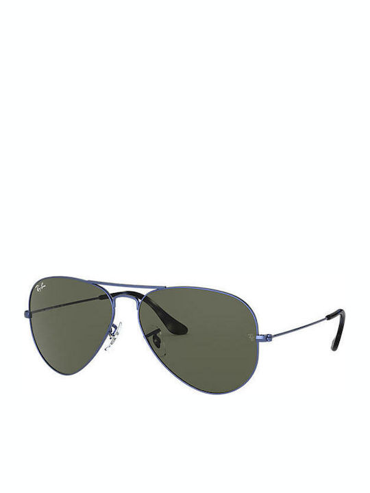 Ray Ban Aviator Sonnenbrillen mit Blau Rahmen und Grün Linse RB3025 9187/31