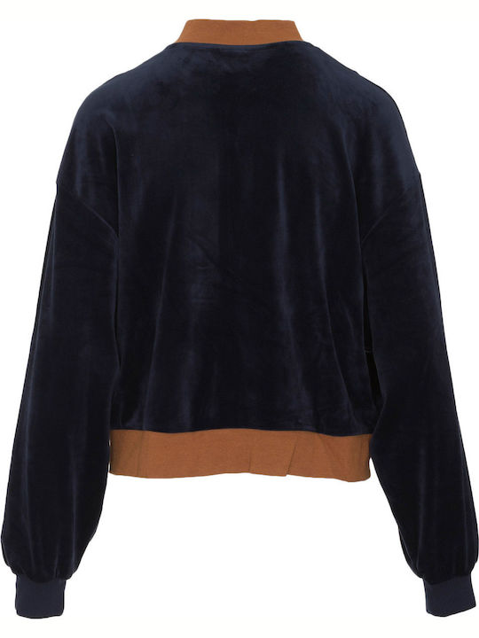 Ellie Women's Sweatshirt Jacket Velvet Brown