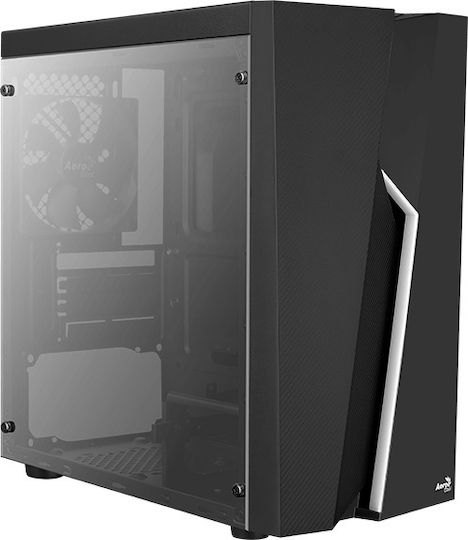 Aerocool Bolt Mini Gaming Mini Tower Κουτί Υπολογιστή με Πλαϊνό Παράθυρο και RGB Φωτισμό Μαύρο