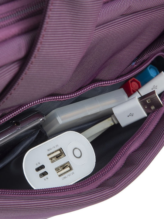 Rivacase Central 8221 Tasche Schulter / Handheld für Laptop 13.3" in Lila Farbe