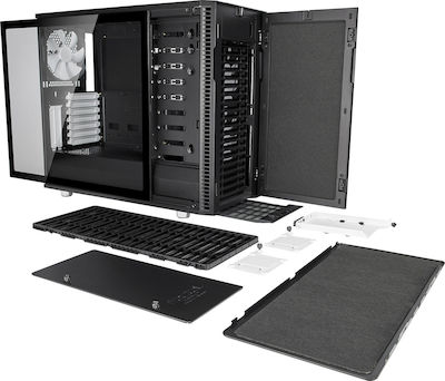 Fractal Design Define R6 Tempered Glass Midi Tower Κουτί Υπολογιστή με Πλαϊνό Παράθυρο Μαύρο