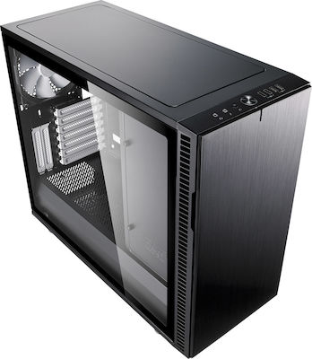 Fractal Design Define R6 Tempered Glass Midi Tower Κουτί Υπολογιστή με Πλαϊνό Παράθυρο Μαύρο