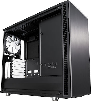 Fractal Design Define R6 Tempered Glass Midi Tower Κουτί Υπολογιστή με Πλαϊνό Παράθυρο Μαύρο