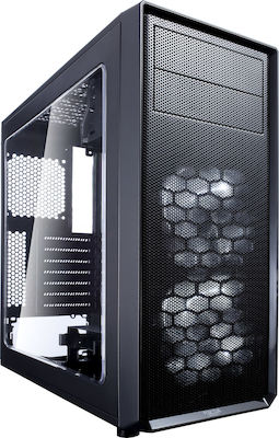 Fractal Design Focus G Midi Tower Κουτί Υπολογιστή με Πλαϊνό Παράθυρο Μαύρο