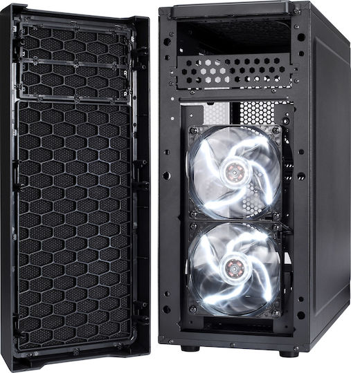 Fractal Design Focus G Геймърско Midi Tower Компютърна Кутия с Страничен Прозорец Черен