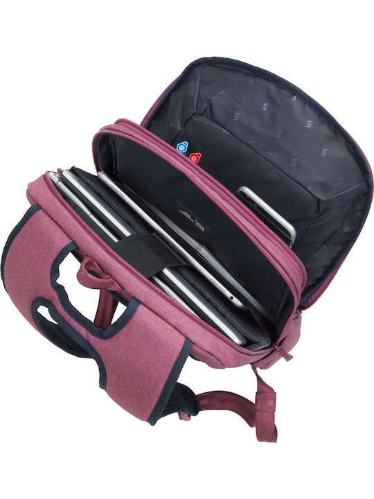 Rivacase Suzuka 7760 Αδιάβροχη Τσάντα Πλάτης για Laptop 15.6" σε Κόκκινο χρώμα