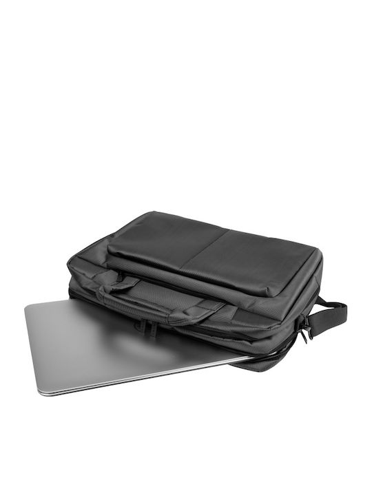 Natec Gazelle Αδιάβροχη Τσάντα Ώμου / Χειρός για Laptop 14" σε Μαύρο χρώμα