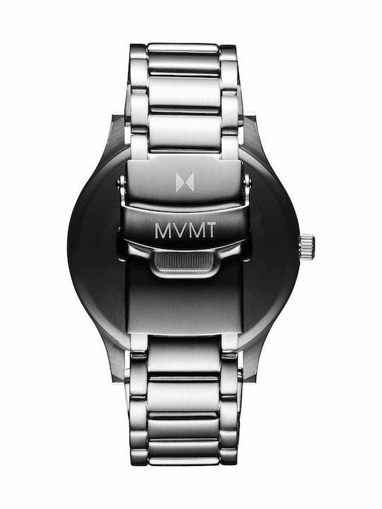 MVMT The 40 Ανδρικό Ρολόι 40mm Μπαταρίας με Ασημί Μεταλλικό Μπρασελέ
