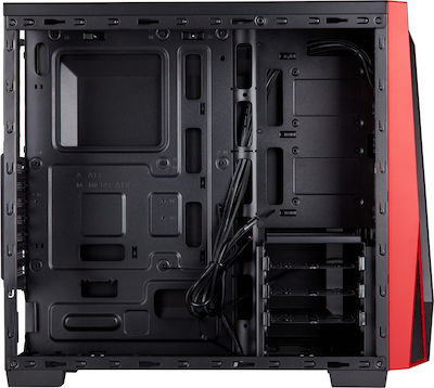 Corsair Carbide Spec-04 Midi Tower Κουτί Υπολογιστή με Πλαϊνό Παράθυρο Black/Red