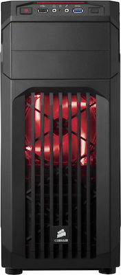 Corsair Carbide Spec-01 Gaming Midi Tower Κουτί Υπολογιστή με Πλαϊνό Παράθυρο Red LED