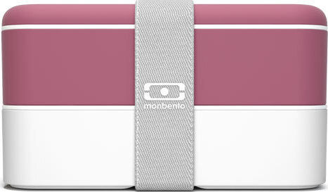 Monbento Microwave Plastic Lunch Box Original Blush/White 1000ml