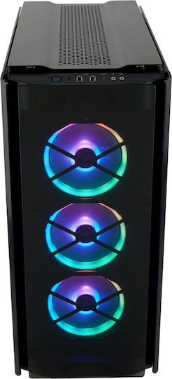 Corsair Obsidian Series 500D RGB SE Premium Геймърско бюро Midi Tower Компютърна кутия със страничен прозорец Черен