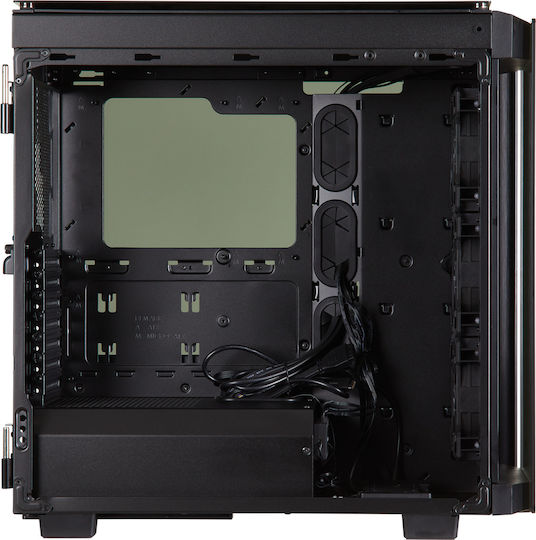 Corsair Obsidian Series 500D RGB SE Premium Геймърско бюро Midi Tower Компютърна кутия със страничен прозорец Черен