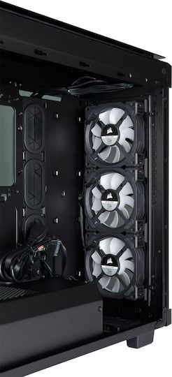 Corsair Obsidian Series 500D RGB SE Premium Геймърско бюро Midi Tower Компютърна кутия със страничен прозорец Черен