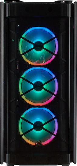 Corsair Obsidian Series 500D RGB SE Premium Геймърско бюро Midi Tower Компютърна кутия със страничен прозорец Черен