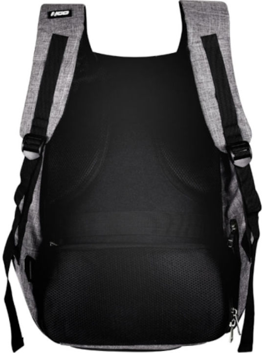 NOD CitySafe Waterproof Backpack for Laptop 15.6" with USB Port in Gray Color