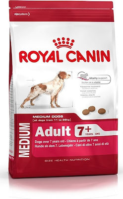 Royal Canin Medium Adult 7+ 15kg Ξηρά Τροφή για Ηλικιωμένους Σκύλους Μεσαίων Φυλών με Καλαμπόκι, Πουλερικά και Ρύζι