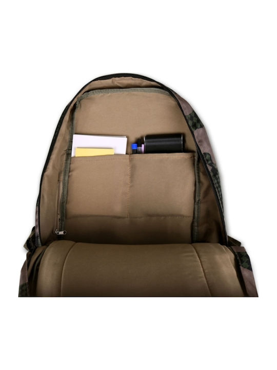 NOD Camo Τσάντα Πλάτης για Laptop 15.6" με Θύρα USB σε Πράσινο χρώμα