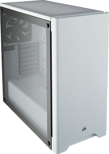 Corsair Carbide 275R Tempered Glass Gaming Midi Tower Computer Case with Window Panel White