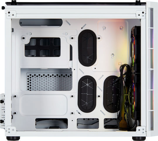 Corsair Crystal Series 280X RGB Gaming Middle Tower Carcasă Calculator cu Fereastră Laterală Alb