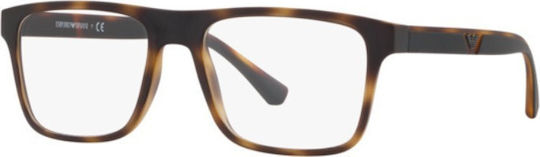 Emporio Armani Plastic Eyeglass Frame with Clip On Brown Tortoise EA4115 58021W