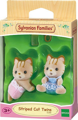 Epoch Toys Jucărie Miniatură Striped Cat Twins Familii Sylvanian pentru 3+ Ani