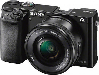Sony Mirrorless Φωτογραφική Μηχανή α6000 Crop Frame Kit (E PZ 16-50mm F3.5-5.6 OSS) Black