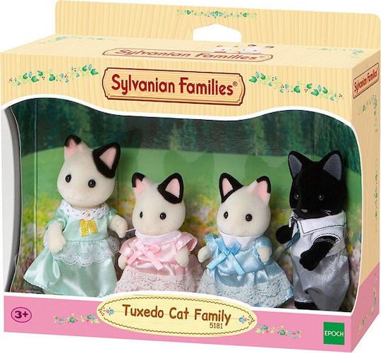 Epoch Toys Jucărie Miniatură Tuxedo Cat Family Familii Sylvanian pentru 3+ Ani (Diverse modele) 1 buc